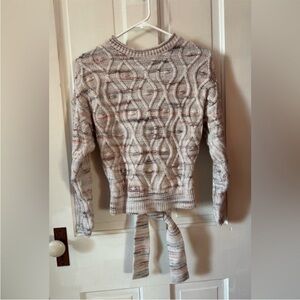 Universal Thread Textured Beige and Gray Sweater